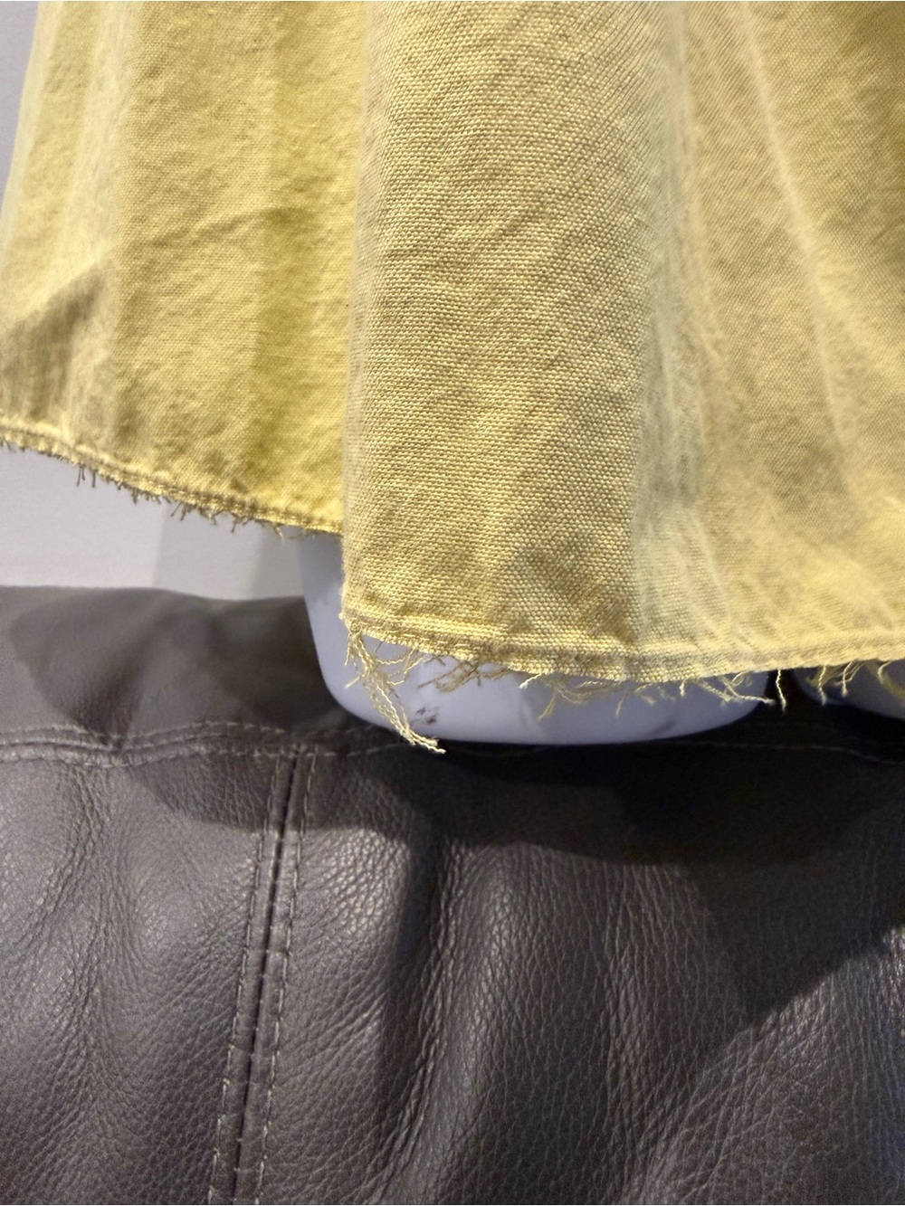 Free People Yellow Off-Shoulder Ruffle Mini Dress - Picture 3 of 5